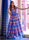 Blue Colour Stylishta 12 Heavy Designer Fancy Party Wear Latest Gown Collection 12004